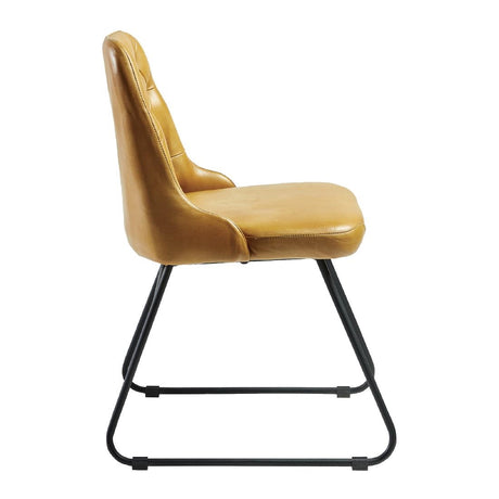 HS735 Harland Side Chair Leather Vintage Gold (Pack of 2)