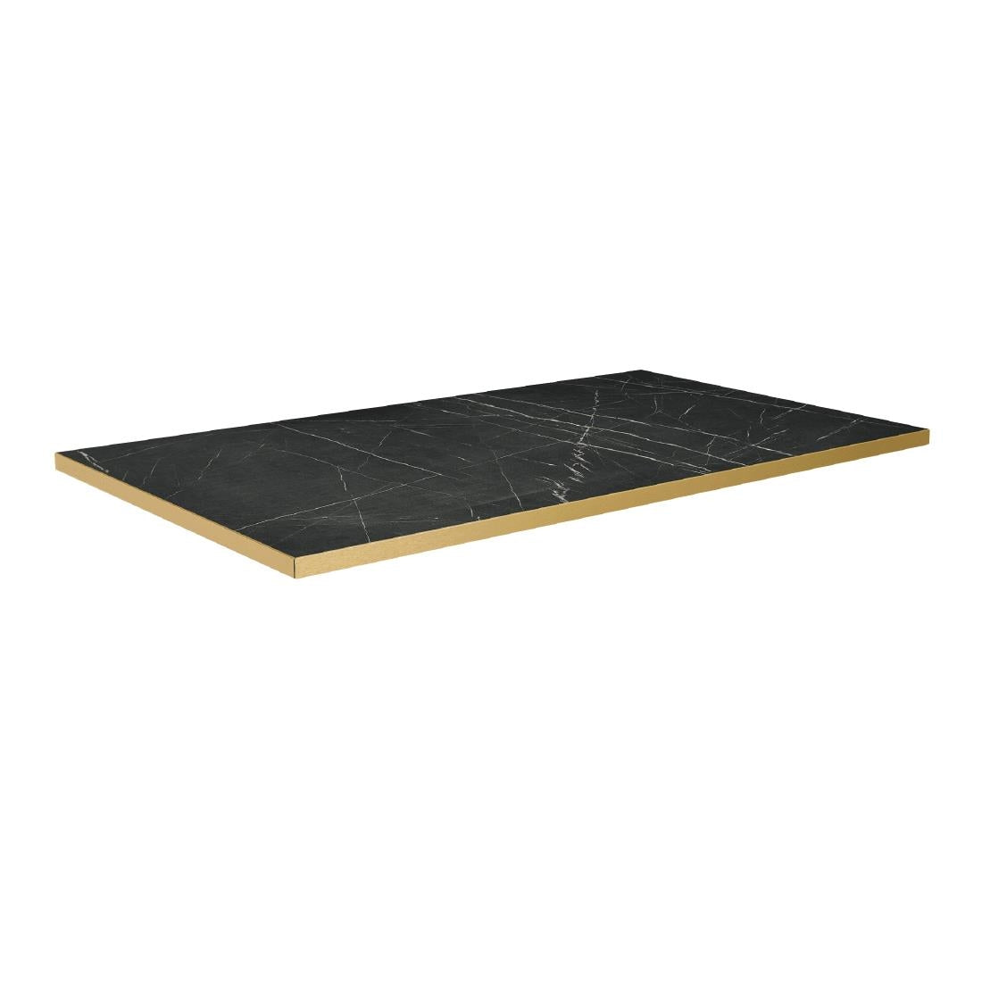 HS752 Omega Rectangular Laminate Table Top Black Marble 1200x700mm
