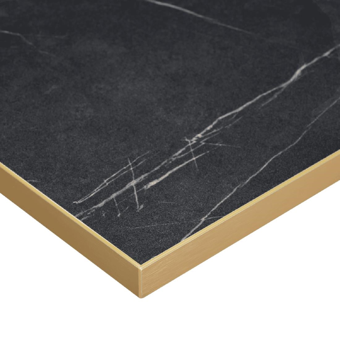 HS756 Omega Square Laminate Table Top Black Marble 700x700mm