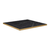 HS756 Omega Square Laminate Table Top Black Marble 700x700mm