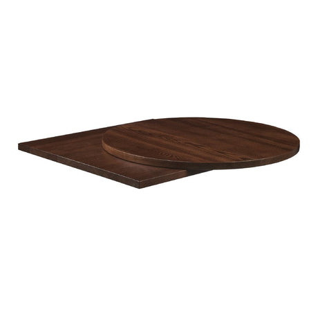 HS774 Solid Ash Dark Walnut Square Table Top 800x800mm