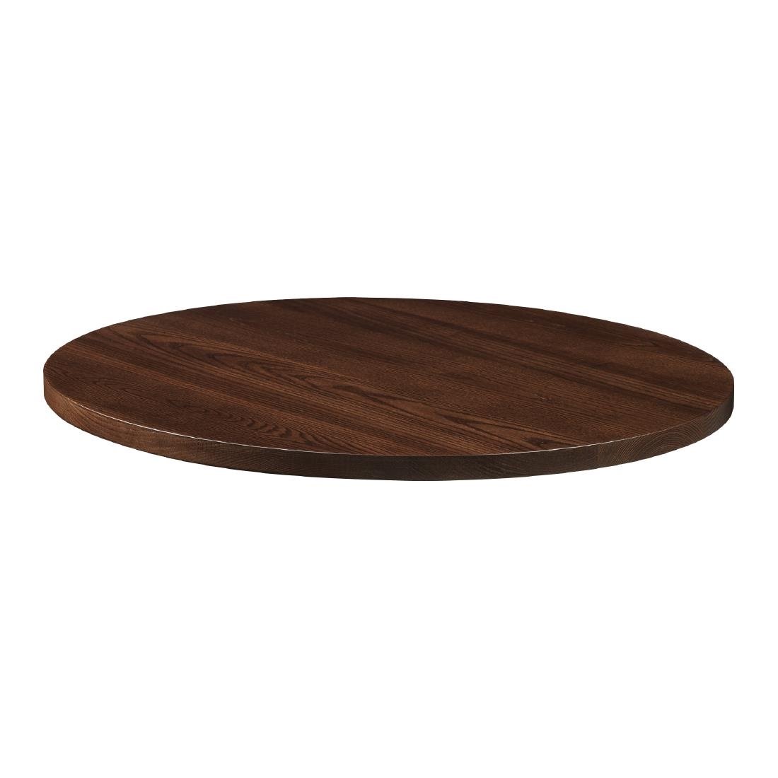 HS775 Solid Ash Dark Walnut Round Table Top 900mm