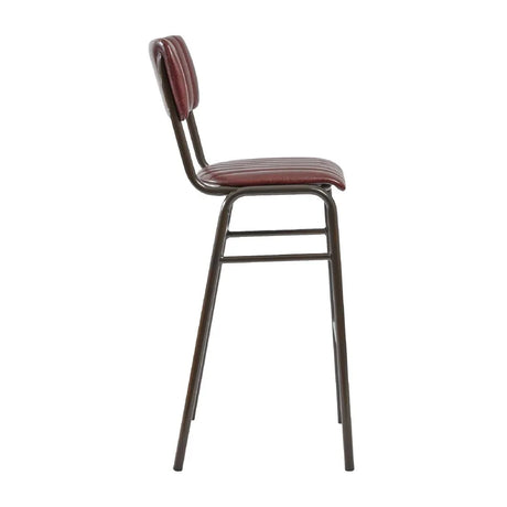 HS786 Tavo Stacking Bar Stool Vintage Red (Pack of 2) - JD Catering Equipment Solutions Ltd
