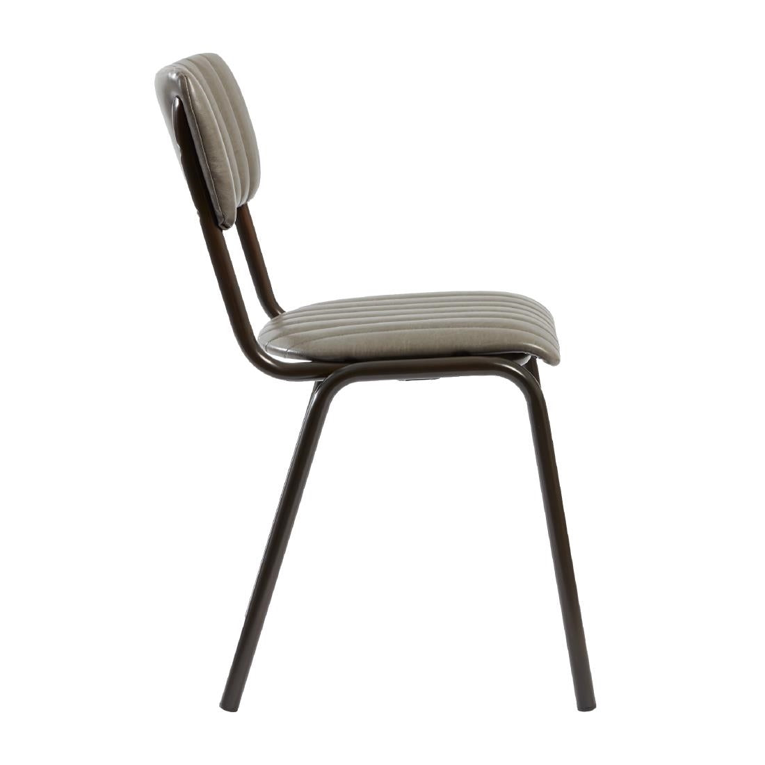 HS797 Tavo Stacking Side Chair Vintage Dark Grey (Pack of 2)