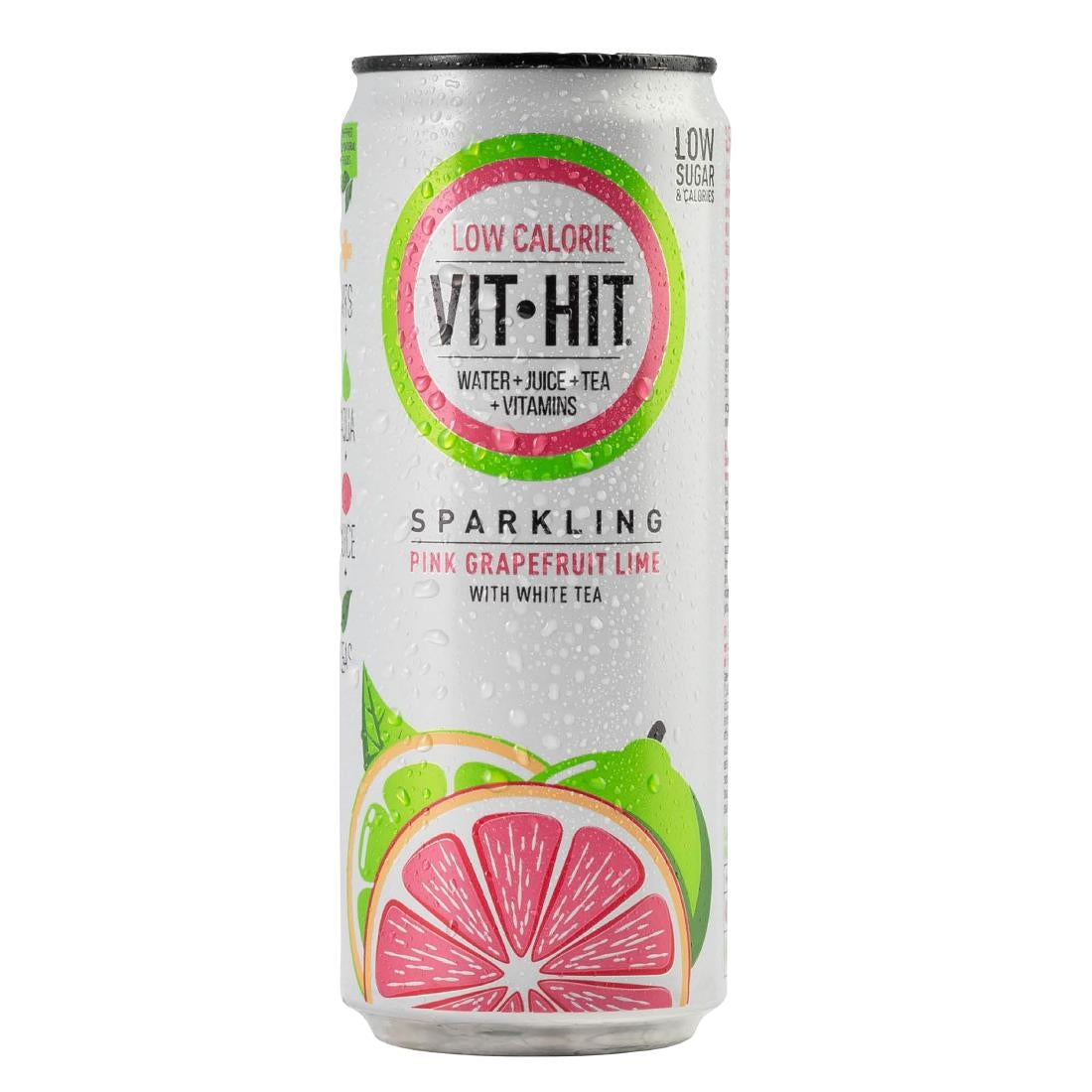 HS818 VITHIT Sparkling Pink Grapefruit & Lime Vitamin Water 330ml (Pack of 12)