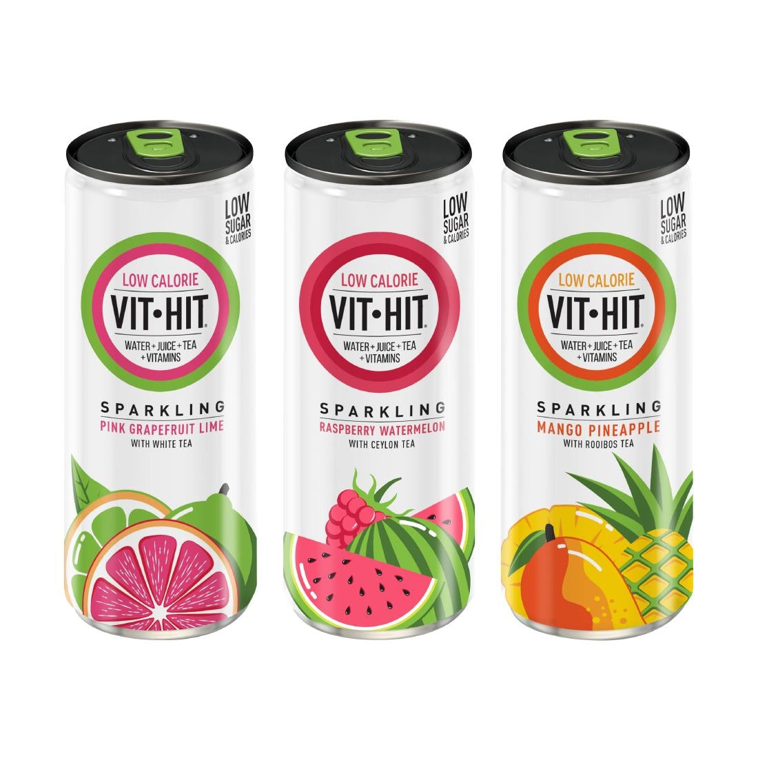 HS820 VITHIT Sparkling Mango & Pineapple Vitamin Water 330ml (Pack of 12)