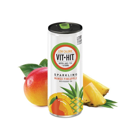 HS820 VITHIT Sparkling Mango & Pineapple Vitamin Water 330ml (Pack of 12)
