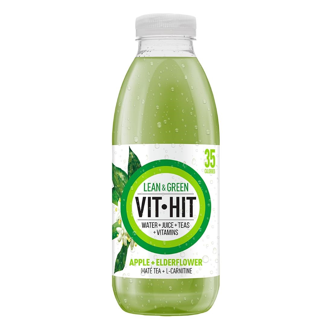 HS822 VITHIT Lean & Green Apple & Elderflower Vitamin Water 500ml (Pack of 12)