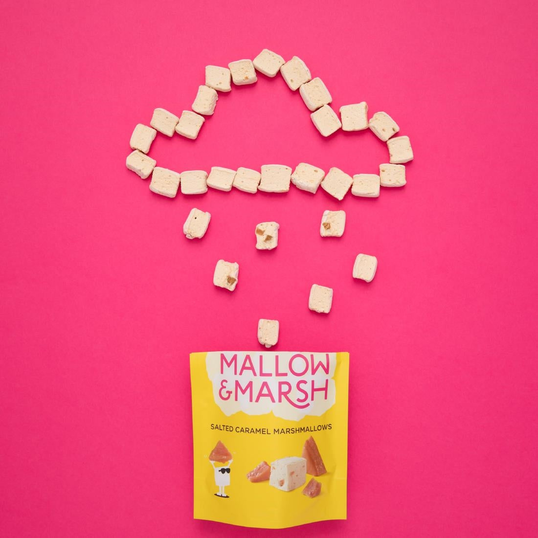 HS838 Mallow & Marsh Salted Caramel Marshmallow Pouches 100g (Pack of 6)