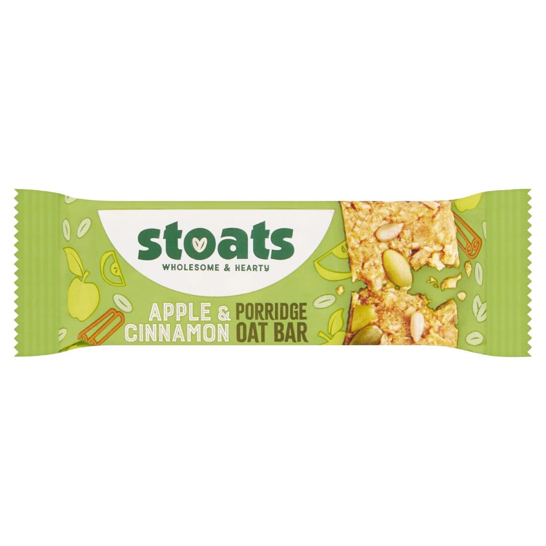 HS858 Stoats Apple & Cinnamon Oat Bars 42g (Pack of 24)