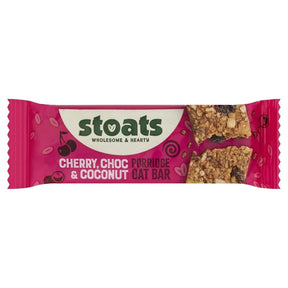 HS860 Stoats Cherry, Choc & Coconut Oat Bars 42g (Pack of 24) - JD Catering Equipment Solutions Ltd