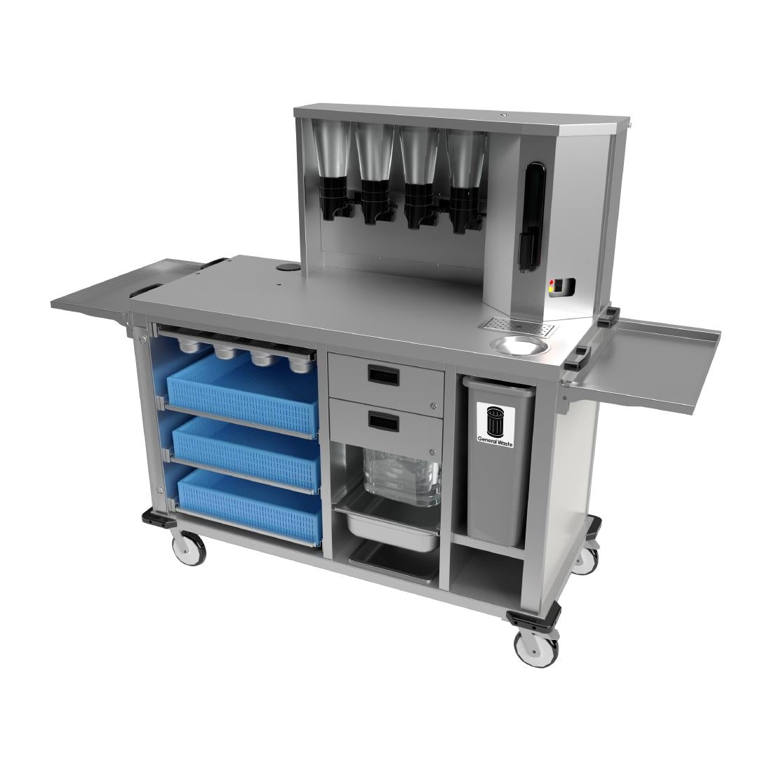 HS898 Moffat BBTX Beverage & Breakfast Trolley with 2 End Shelves