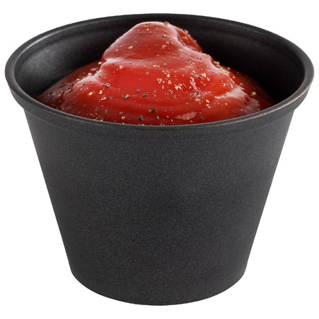 HS937 APS Dip Bowls Grey/Black 60ml (Pack of 6)