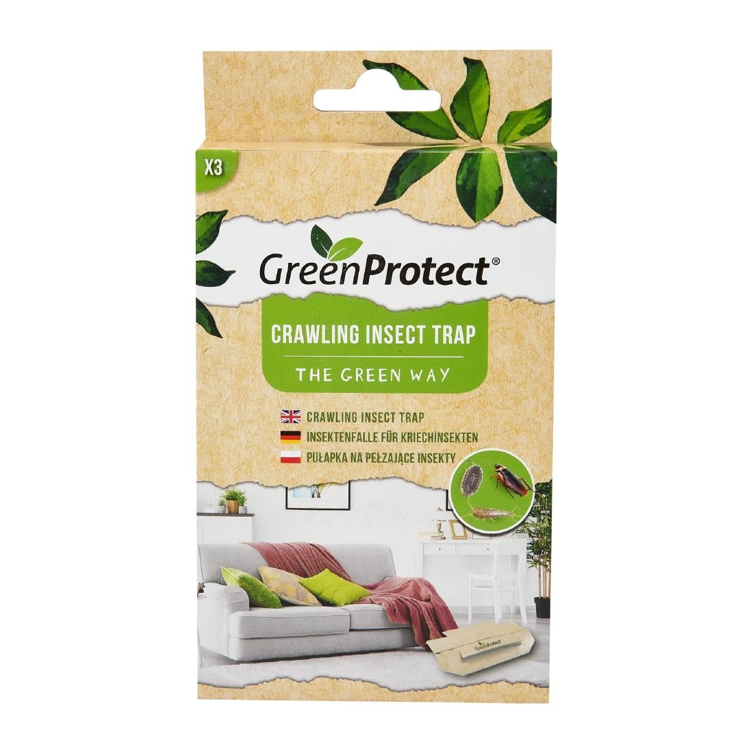 HS968 Green Protect Crawling Insect TrapÂ (Pack of 3)