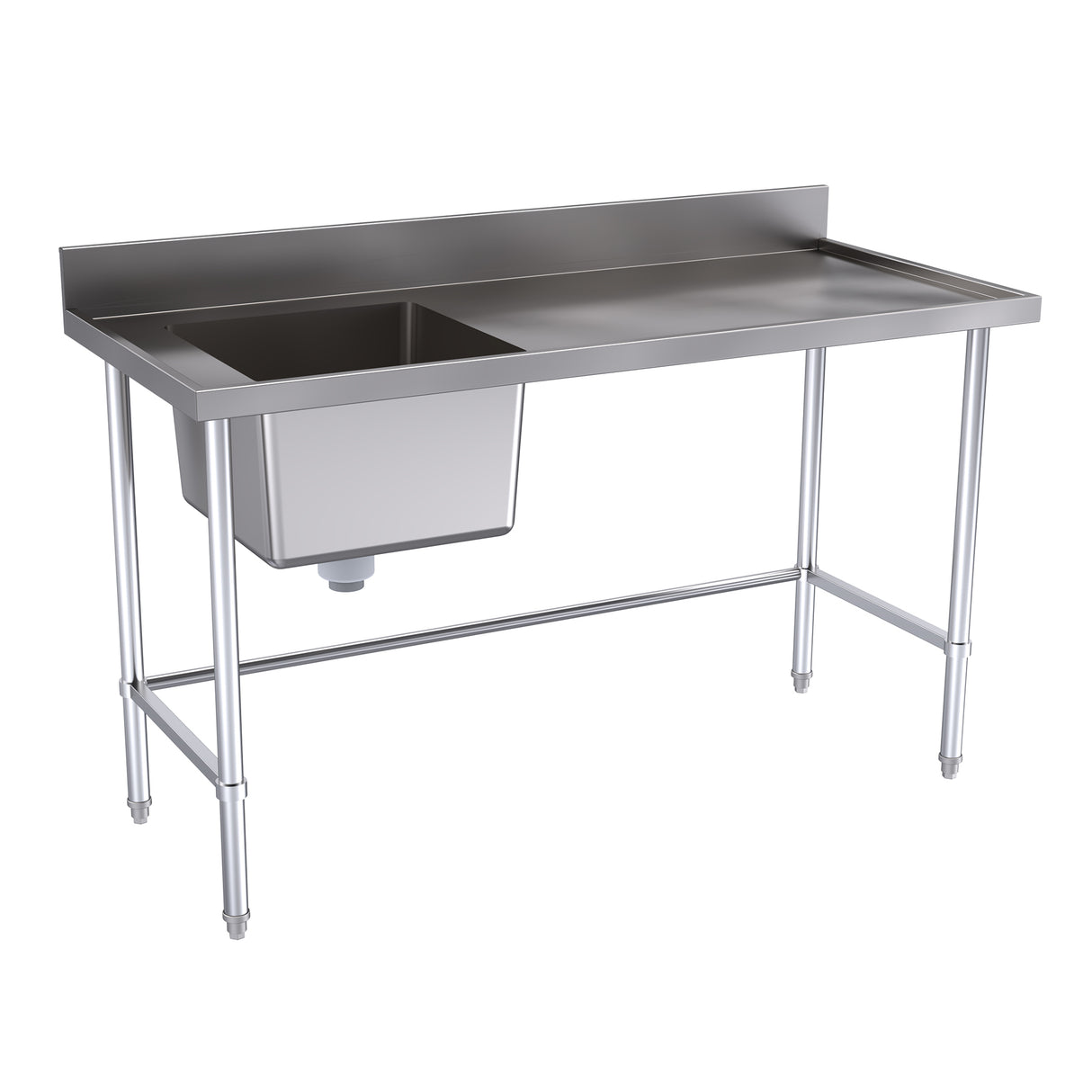 Hallco HSS1500L Sink 1500mm x 650mm deep sink unit RH Drainer