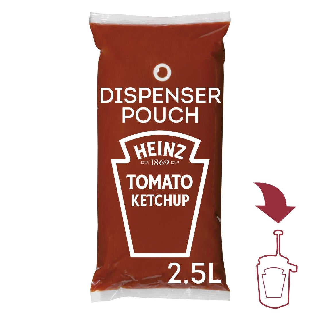 HT368 Heinz Sauce-O-Mat Tomato Ketchup (3x 2.5Ltr)