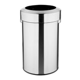 HT460 Bolero Brushed Steel Bin with Open Top Lid 70Ltr