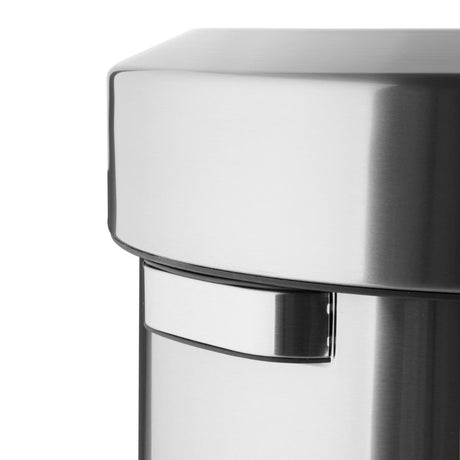 HT460 Bolero Brushed Steel Bin with Open Top Lid 70Ltr