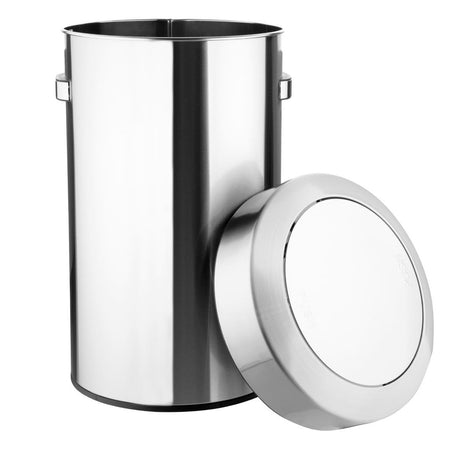 HT461 Bolero Brushed Steel Bin with Swing Lid 70Ltr