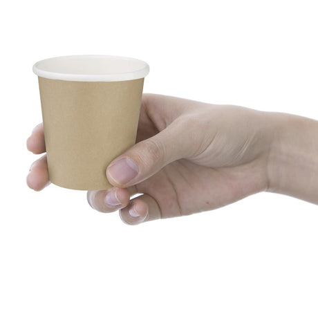 HT465 Fiesta Recyclable Hot Cups Single Wall Kraft 6oz (50 Pack)
