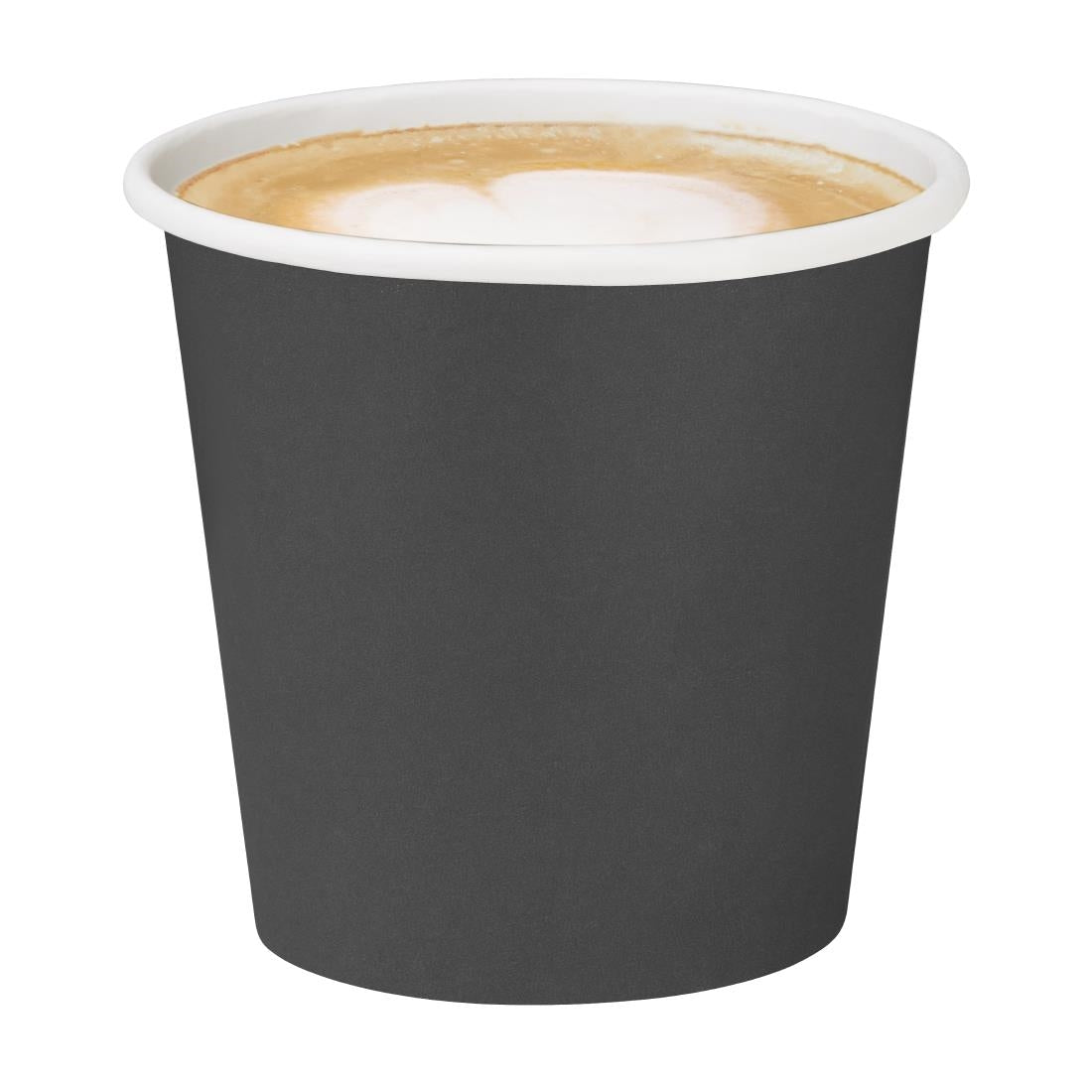 HT468 Fiesta Recyclable Hot Cups Single Wall Black 6oz (1000 Pack)