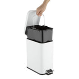 HT475 Jantex Slim Washroom Bin White 5Ltr