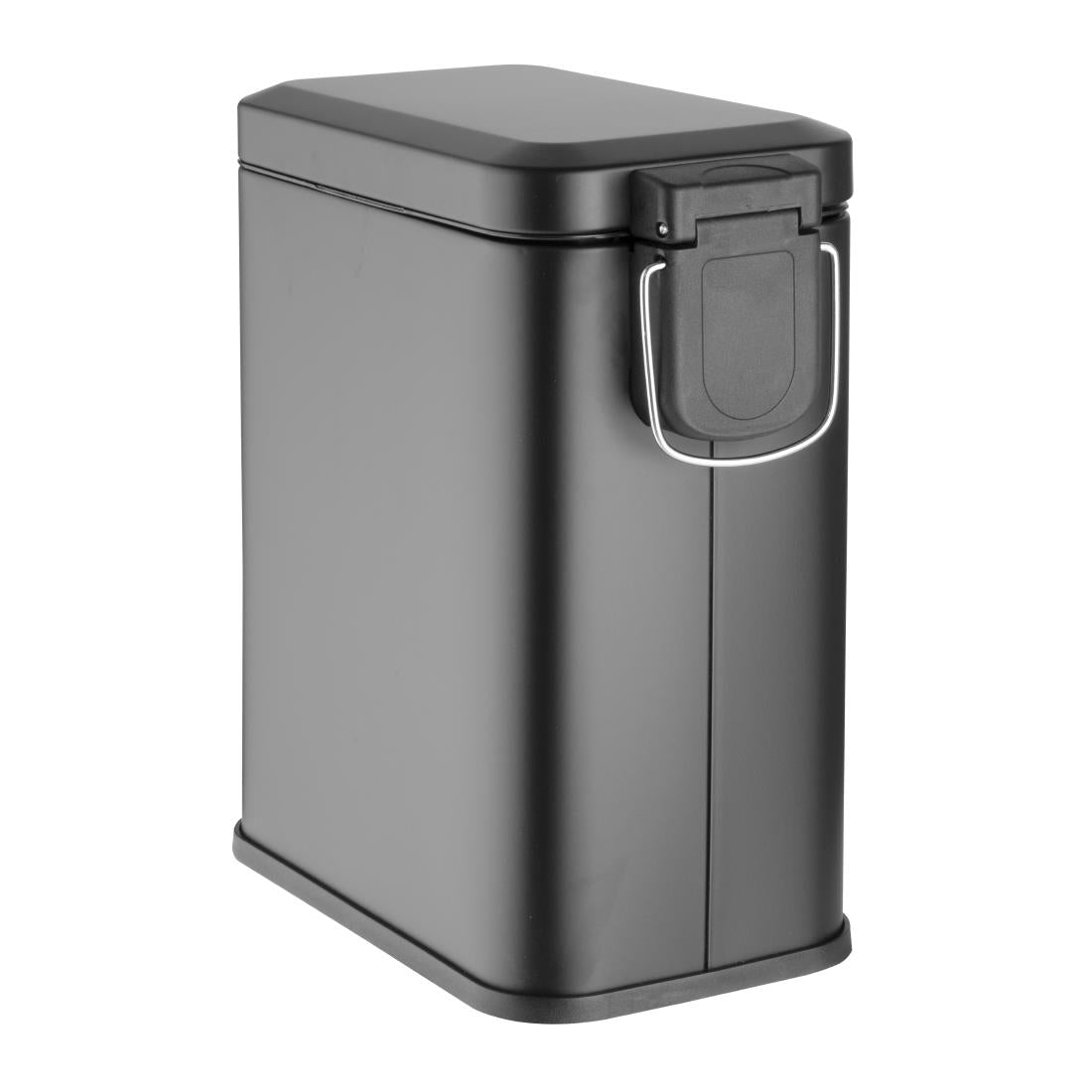 HT476 Jantex Slim Washroom Bin Black 5Ltr