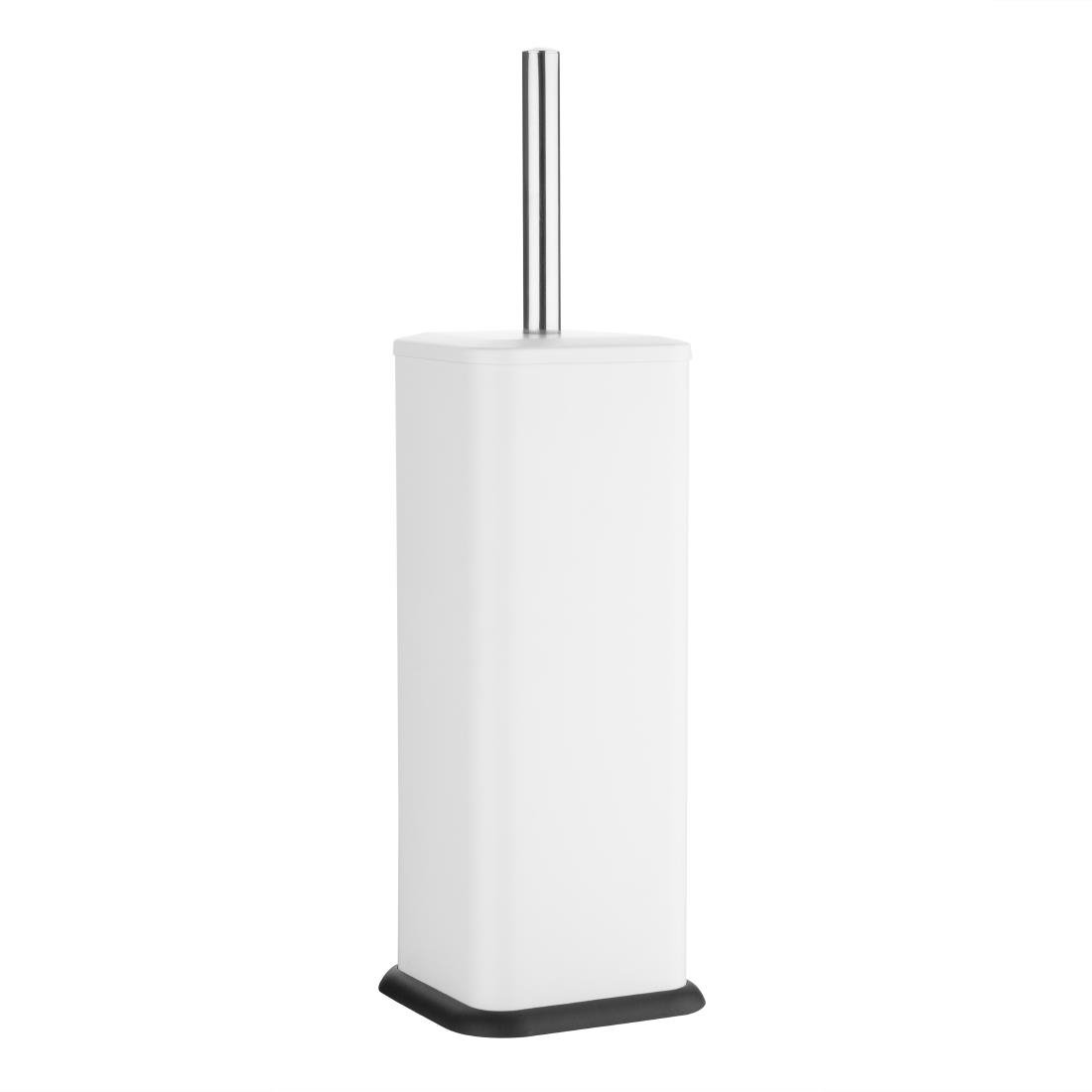 HT477 Jantex Square Toilet Brush and Holder - White