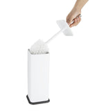 HT477 Jantex Square Toilet Brush and Holder - White