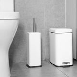 HT477 Jantex Square Toilet Brush and Holder - White