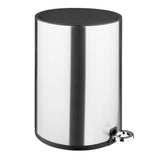 HT478 Jantex Round Brushed Steel Pedal Bin 3Ltr