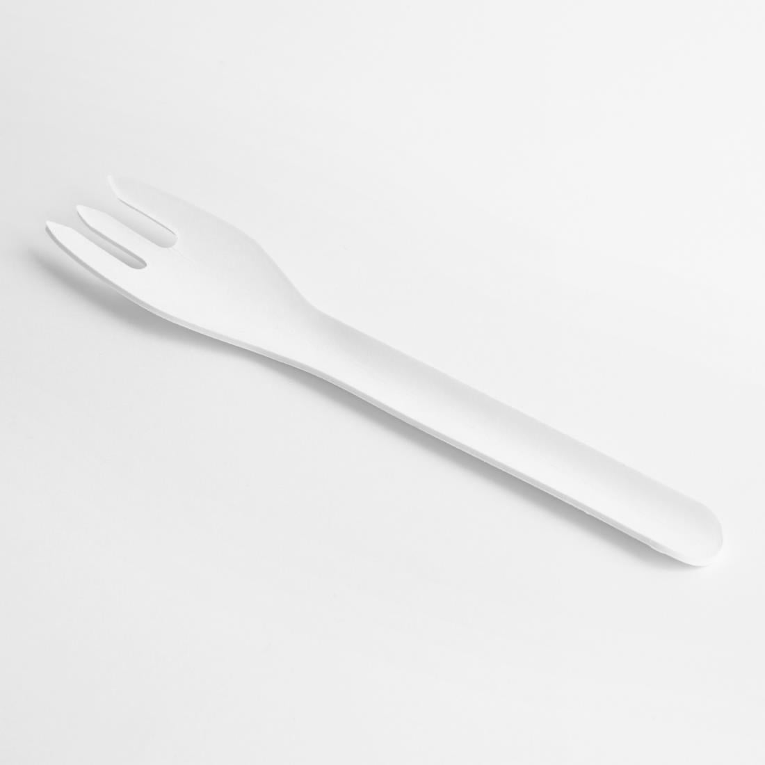 HT483 Fiesta Compostable Paper Forks 155mm (Pack of 100)