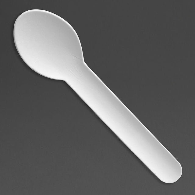 HT486 Fiesta Compostable Paper Teaspoons 132mm (Pack of 100)