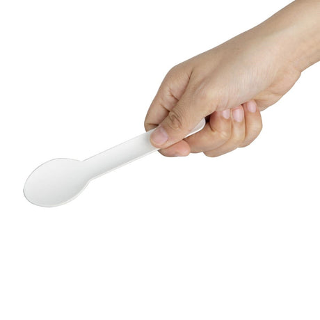 HT486 Fiesta Compostable Paper Teaspoons 132mm (Pack of 100)