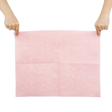 HT489 Jantex Heavy Duty Non-Woven Cloths Red (Pack of 25)