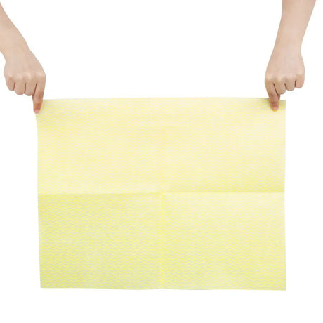 HT490 Jantex Heavy Duty Non-Woven Cloths Yellow (Pack of 25)