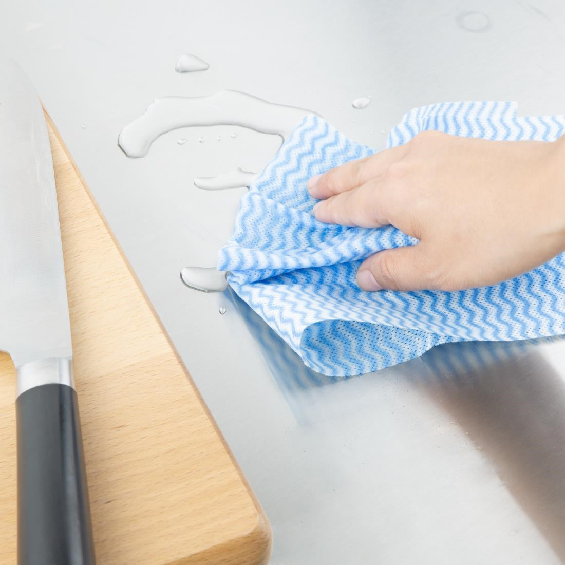 HT495 Jantex Green Compostable Cleaning Cloth Blue (Pack of 200)