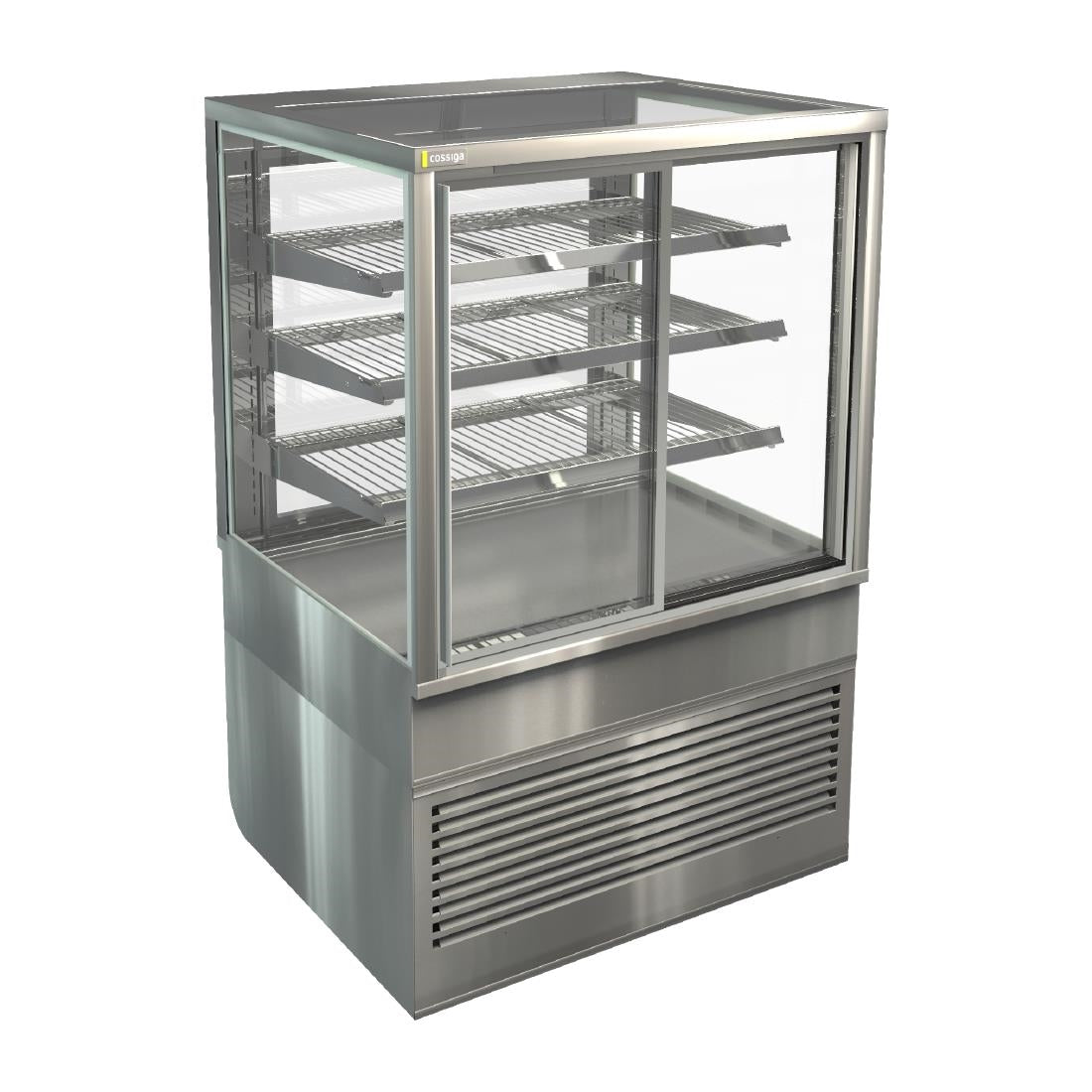 HT521 Cossiga Tower BTG Ambient Freestanding Multideck Display w/Front & Rear Sliding Doors 900mm