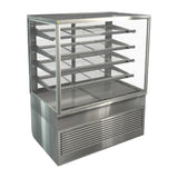 HT566 Cossiga Tower TTG Glass Front Tall Refrigerated Freestanding Serve Over w/Stainless Hinged Rear Door 1200mm - JD Catering Equipments Ltd