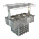 HT626 Cossiga Linear Series Drop-in Refrigerated Well w/Flat Top Sneeze Guard 1145mm - JD Catering Equipments Ltd