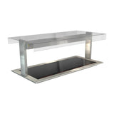 HT642 Cossiga Linear Series Drop-in Ceramic Glass Hotplate w/Flat Top Sneeze Guard 1485mm - JD Catering Equipments Ltd