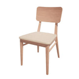 HT925 Bolero Bespoke Brenda Side Chair in Cream/Beech - JD Catering Equipments Ltd