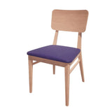 HT940 Bolero Bespoke Brenda Side Chair in Blue/Beech - JD Catering Equipments Ltd