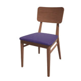 HT942 Bolero Bespoke Brenda Side Chair in Blue/Walnut - JD Catering Equipments Ltd