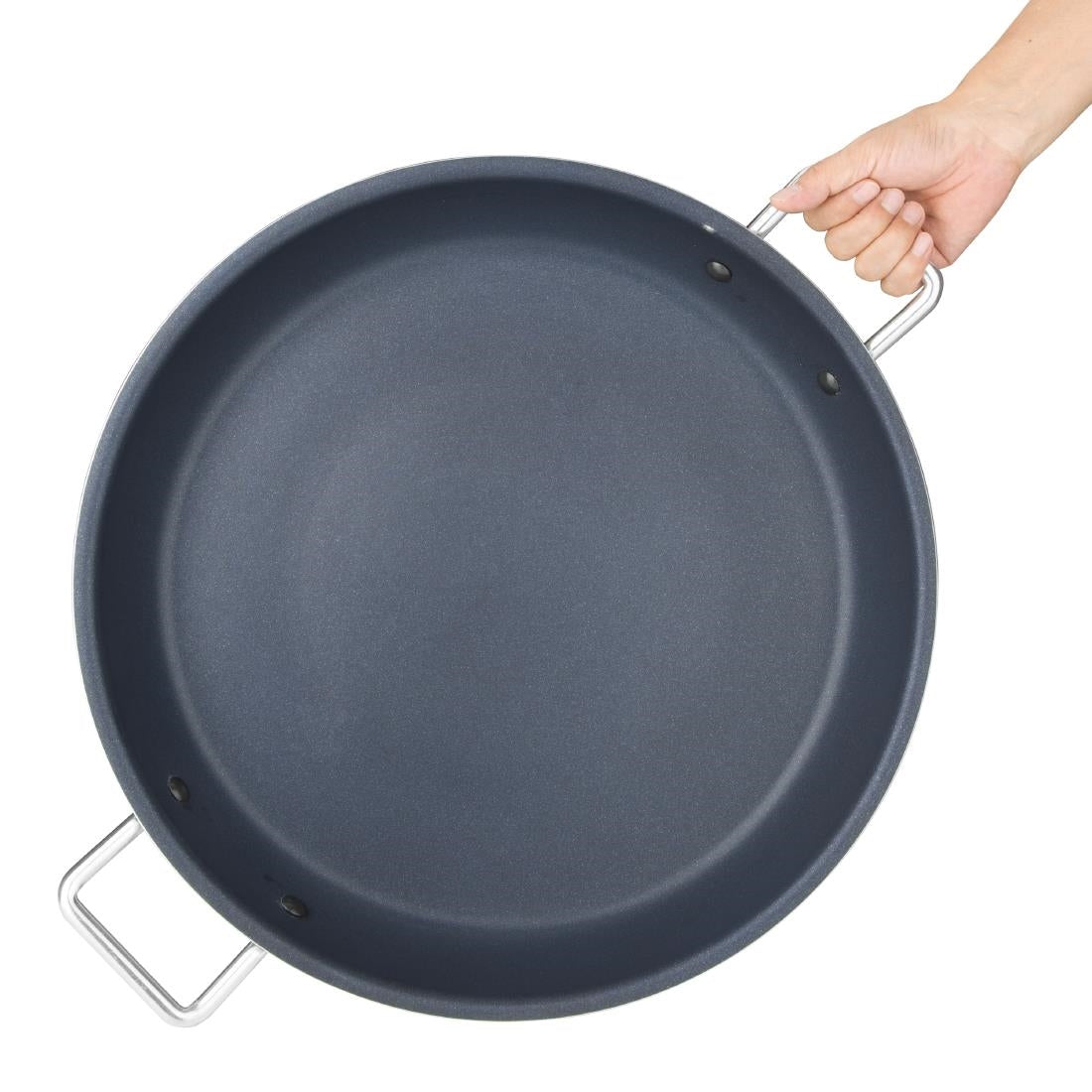 HT991 Vogue Aluminium Non-stick Teflon Platinum Plus Paella Pan 45cm