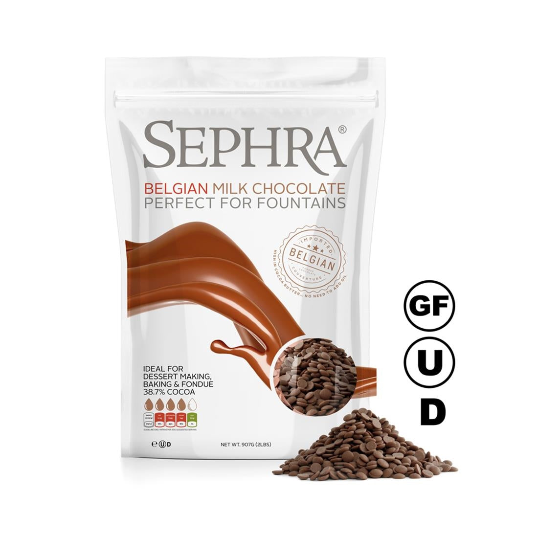 HU101 Sephra Luxury Belgian Milk Chocolate 907g