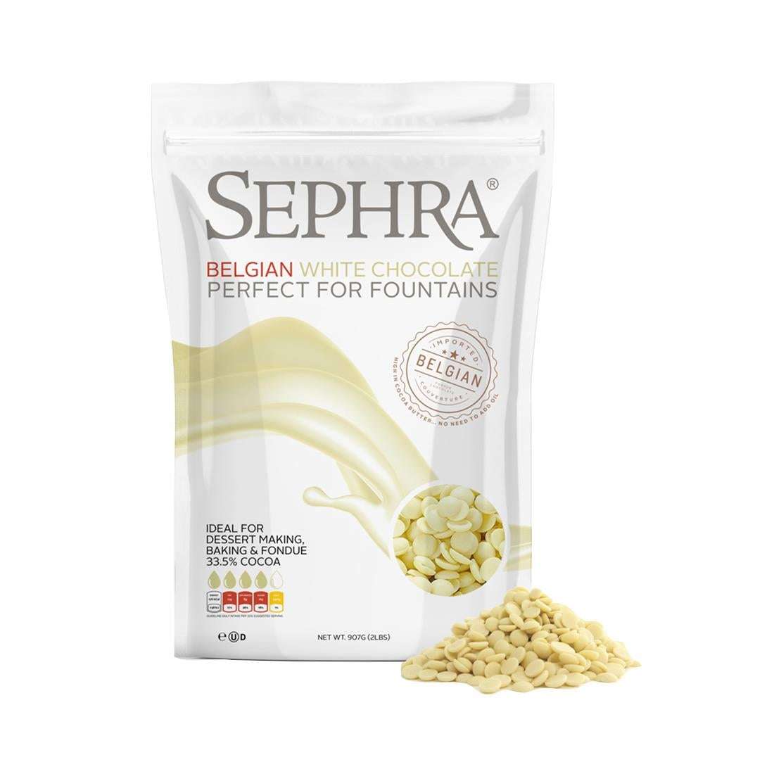 HU104 Sephra Luxury Belgian White Chocolate 2.5kg