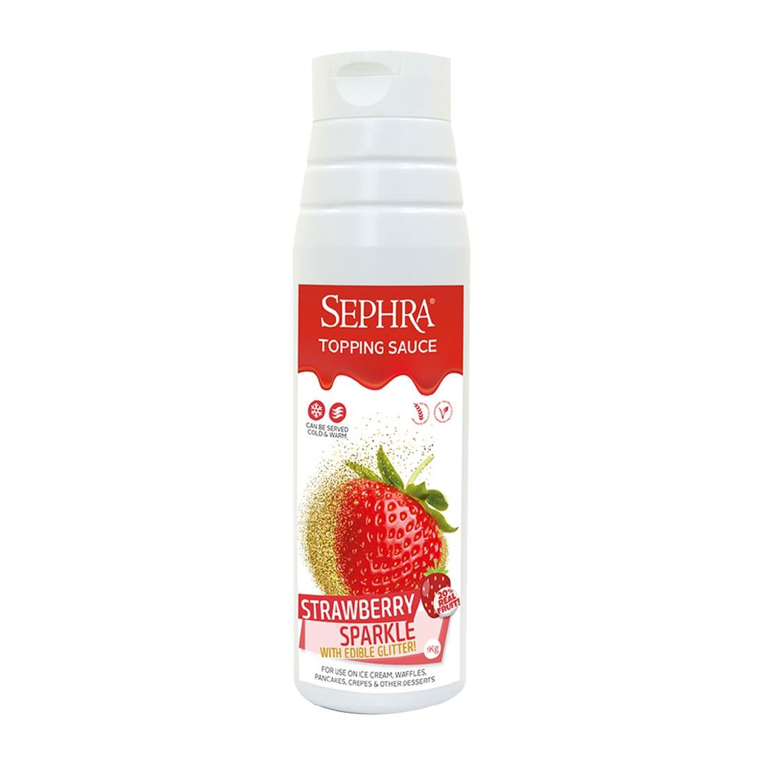 HU122 Sephra Strawberry Sparkle Topping Sauce 1kg