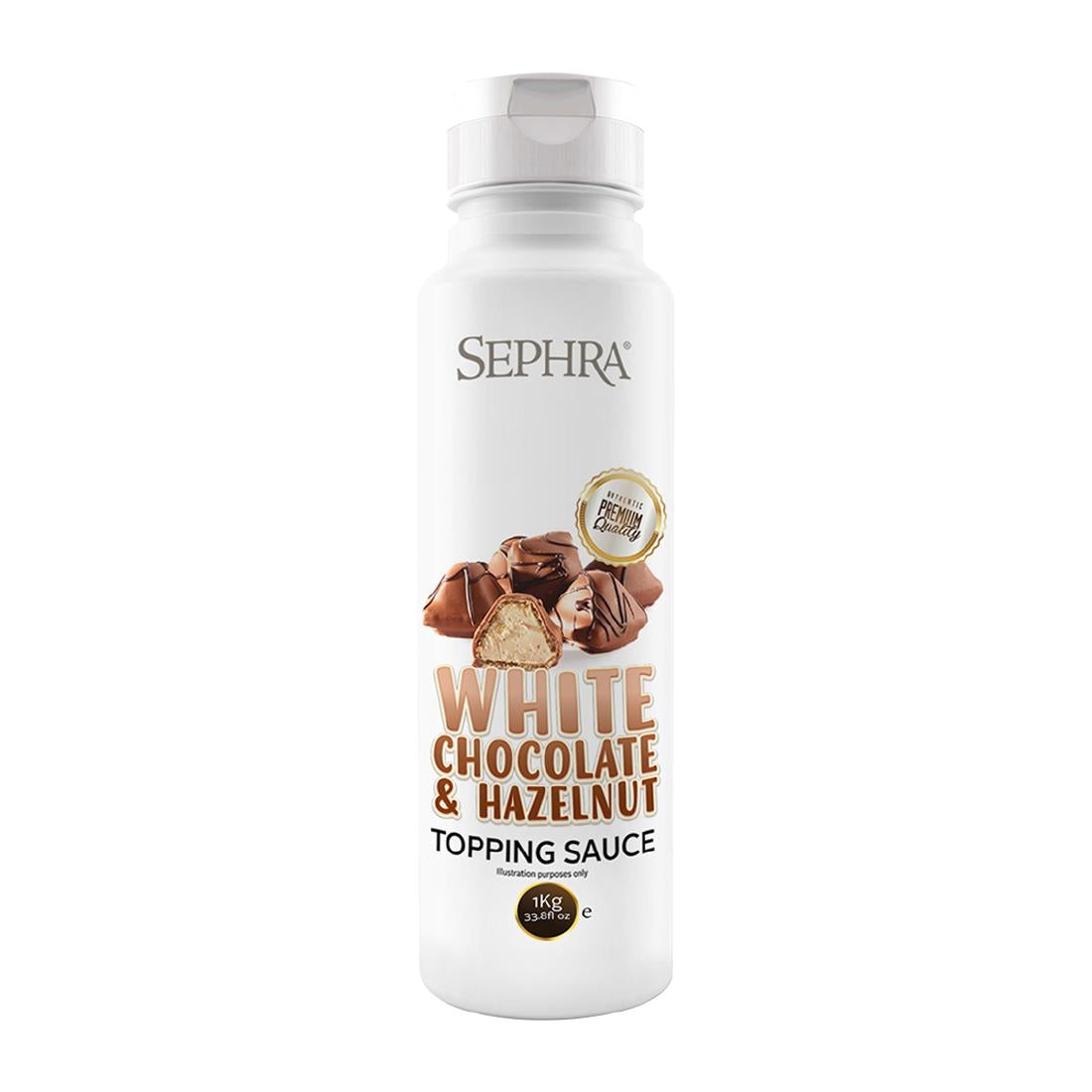 HU125 Sephra White Chocolate and Hazelnut (Bueno) Topping Sauce 1kg