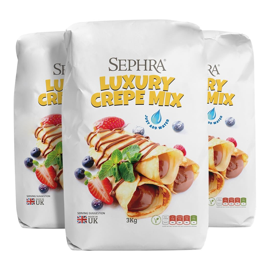 HU127 Sephra Crepe Mix 3kg (Pack of 4)